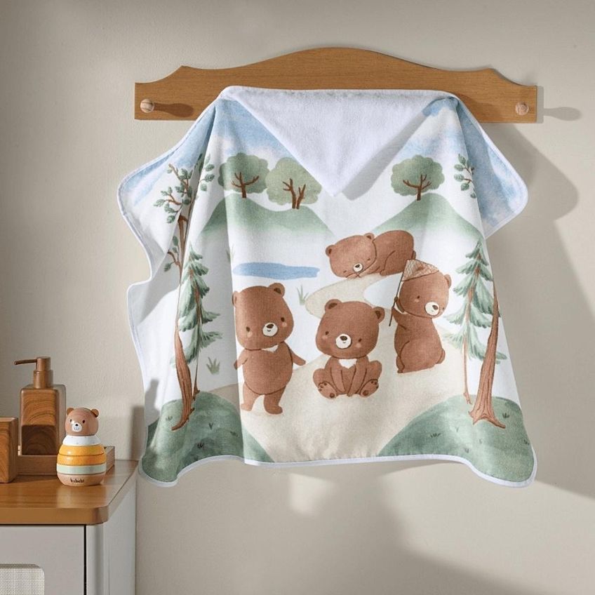 Toalha Banho Velour Com Capuz 70x90cm Teddy Dohler - imagem 4