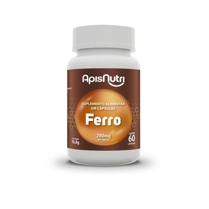 Suplemento De Ferro 60 Caps 280 Mg - Apisnutri