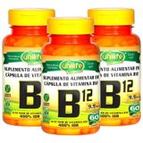 Vitamina B12 Cobalamina Vegana 60 Cápsulas 450Mg Kit Com 3
