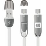 Cabo 2 Em 1 Tipo-C Micro Usb 1.5M Celular Multilaser Wi351