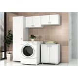 Ambiente para Lavanderia 4 Peças Branco Tecno Mobili