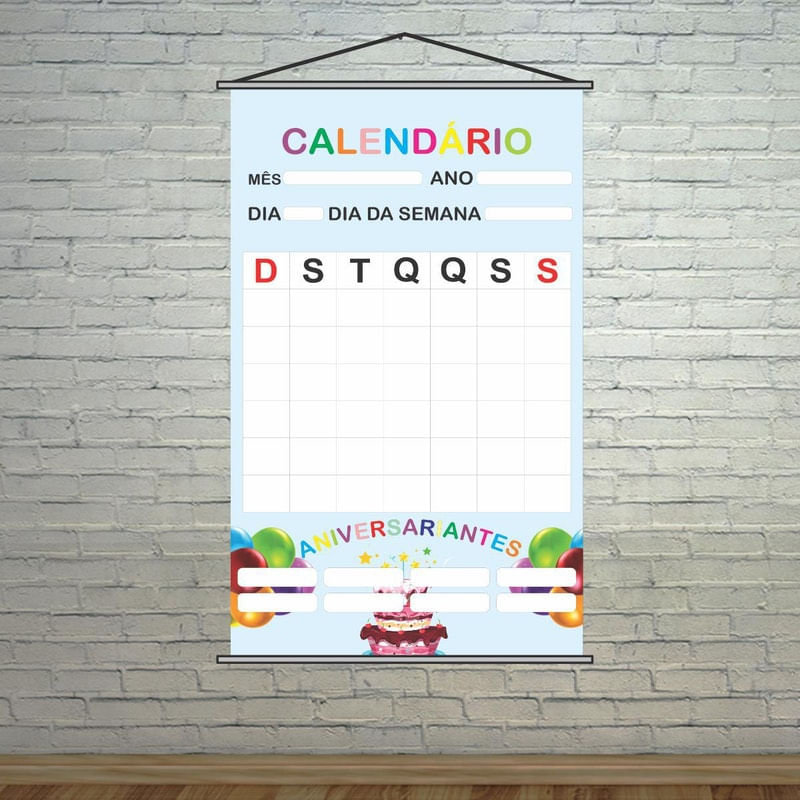 Banner Calendário Interativo Dia, Mês e Ano Pedagógico Escolar - Loja  PlimShop