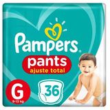 Fralda Pampers Pants Ajuste Total Mega Tamanho G 36 Unidades