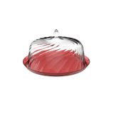 Boleira Vermelha 30 Cm Cúpula Transparente Crippa Multiuso