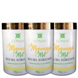 Máscara Capilar Profissional Hidro Nutrição 1kg Kit C/3 unid