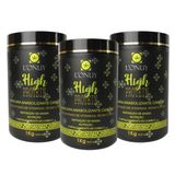 Kit 3 Máscara Nutrição Power Anabolizante Capilar 1kg Lonuy