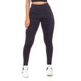 Legging com Saia Fitness Preto Poliéster - G (48-50)