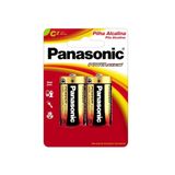 Pilha Média C Alcalina 2 Unidades Panasonic