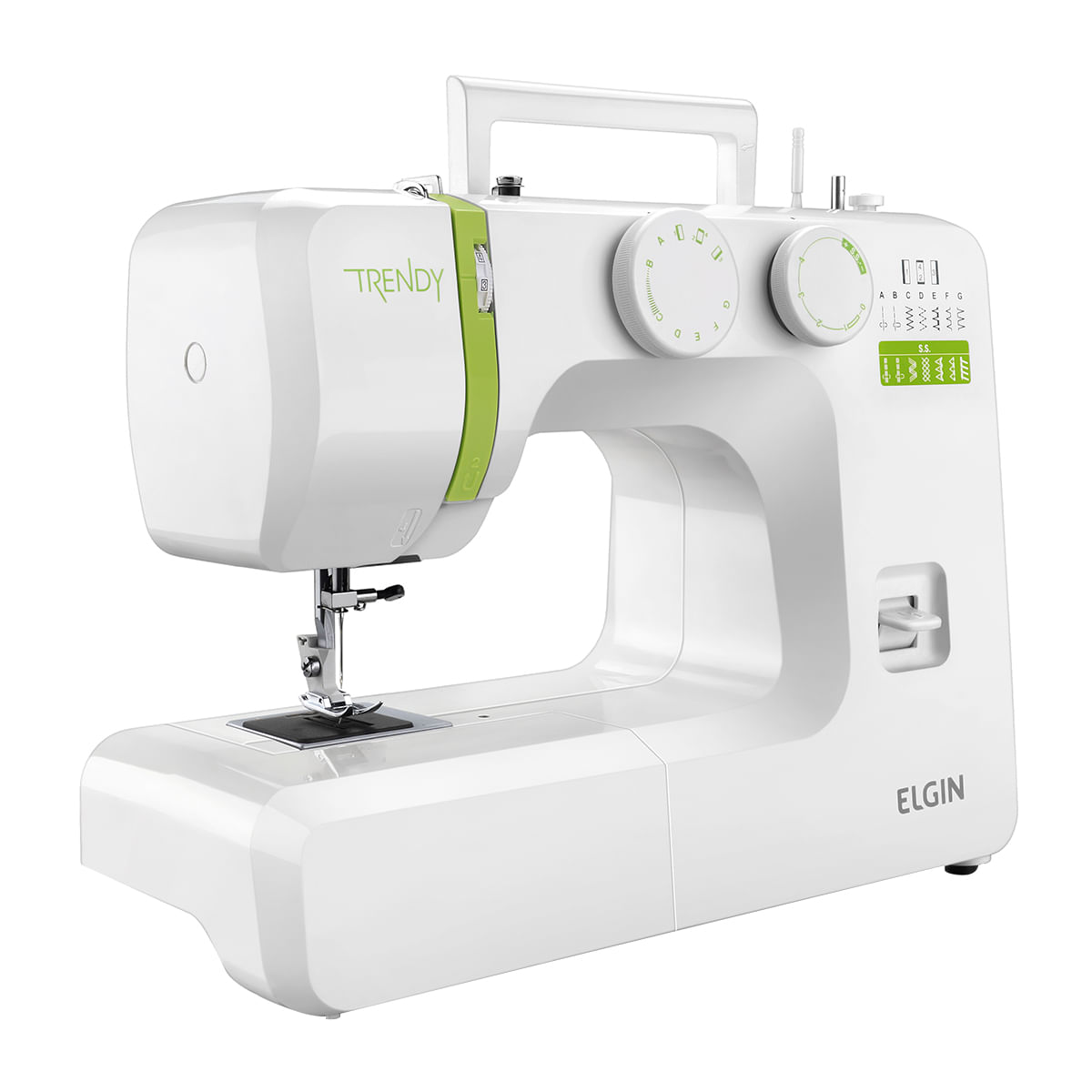 Máquina de Costura Doméstica Elgin Trendy JX3013 12 Pontos Branca