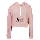 Moletom Feminino Cropped Capuz Frio Muay Thai Casual Rosa GG