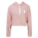 Moletom Feminino Cropped Capuz Frio Samurai Moderno Casual Rosa P