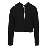 Moletom Feminino Ragor Cropped Liso Capuz Inverno Casaco Preto G