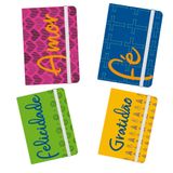 Kit com 4 Cadernetas Sentimentos - 13x21 - 80 folhas por caderneta - sem pauta