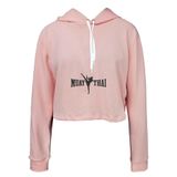 Moletom Feminino Cropped Frio Muay Thai Conforto Casual Rosa P