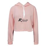 Moletom Feminino Cropped Capuz Inverno Patins Moderno Casual Rosa M