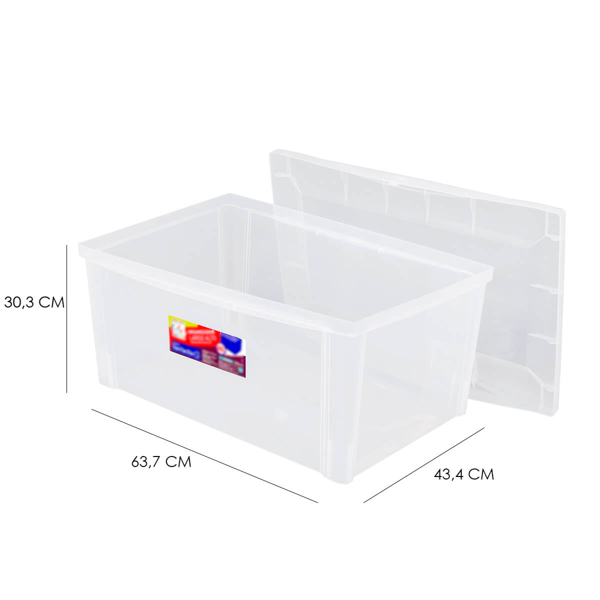 Kit com 3 caixas organizadoras de plástico cristal 65 litros para organizar  seus utensílios - Ordene - Caixa Organizadora - Magazine Luiza