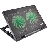 COOLER PARA NOTEBOOK WARRIOR POWER GAMER LED VERDE LUMINOSO - AC267