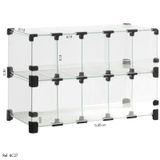 Baleiro Comercial Modulado em Vidro - 0,50 x 0,30 x 0,15