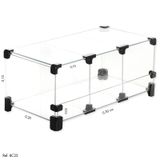 Baleiro de Vidro Comercial Modulado - 0,30 x 0,15 x 0,20