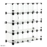 Baleiro Comercial Modulado em Vidro - 0,60 x 0,60 x 0,15
