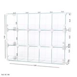 Baleiro Expositor Modulado em Vidro Branco - 0,60 x 0,45 x 0,15