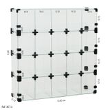 Baleiro Comercial Modulado em Vidro - 0,60 x 0,60 x 0,15