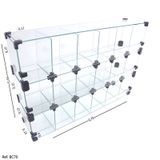 Baleiro Comercial Modulado em Vidro - 0,70 x 0,45 x 0,15