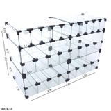 Baleiro Expositor Modulado em Vidro - 0,80 x 0,50 x 0,30