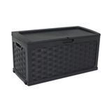 Baú Rattan Multiuso Dobrável 335L Preto 558807 Bel