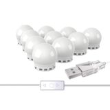 Kit 10 Lâmpadas Led Usb Para Espelho Camarim Maquiagem