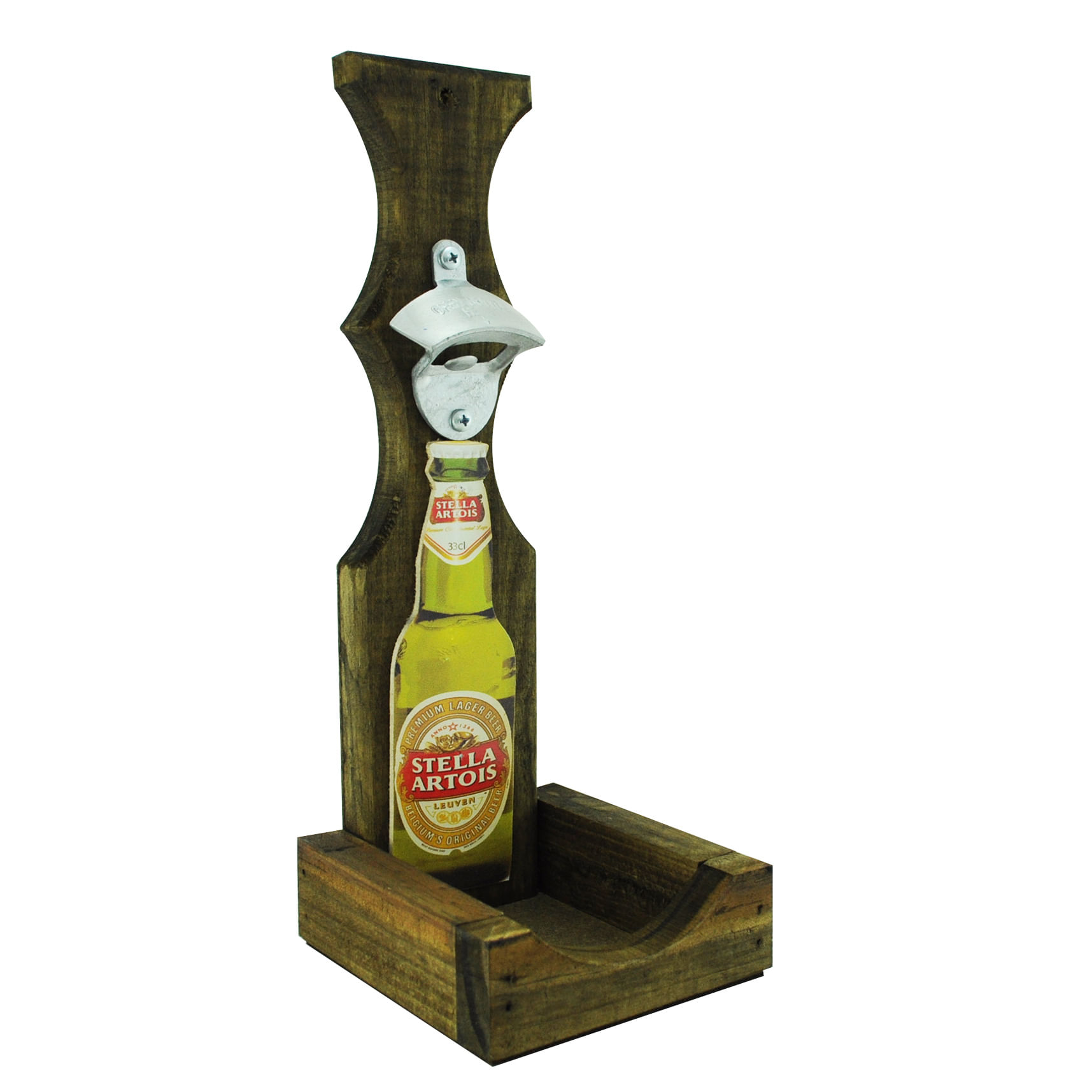 Abridor Garrafa Parede Cerveja Stella Lazer Churrasco Madeira Pinus é boa?
