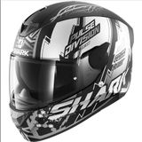 Capacete Shark D Skwal 2 Noxxys Preto Prata Fosco Kas tam 58