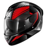 Capacete de moto Shark D-skwal Hallder Preto verm KRA Tam 58