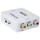 Mini Conversor Adaptador HDMI para RCA Áudio e Vídeo