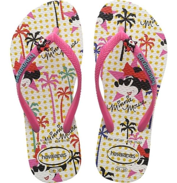 Chinelo Havaianas Disney Cool Minnie Infantil Feminina