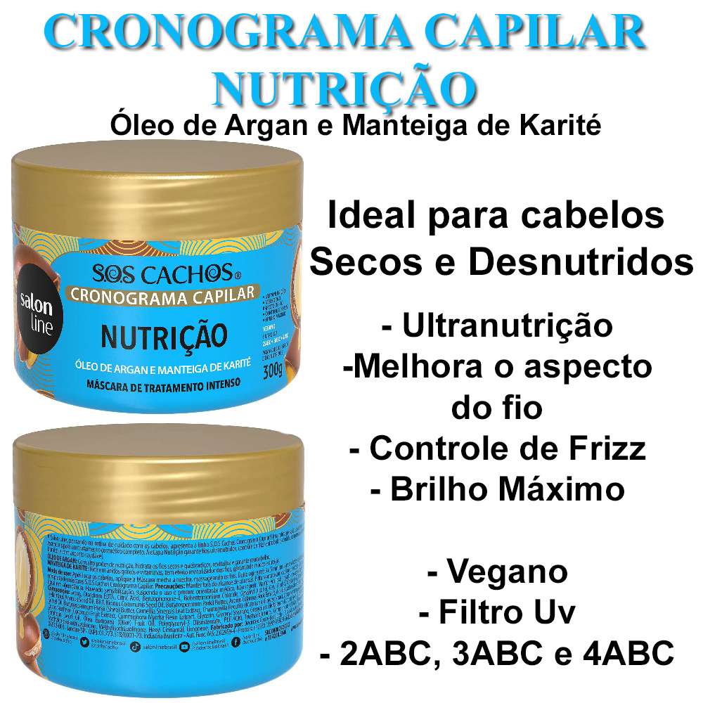 Kit Cronograma Capilar Com 4 Mascaras Hidratacao Nutricao Reconstrucao Forca E Crescimento Salon Line 300g Cada A Salon Line Pensando Na Rotina