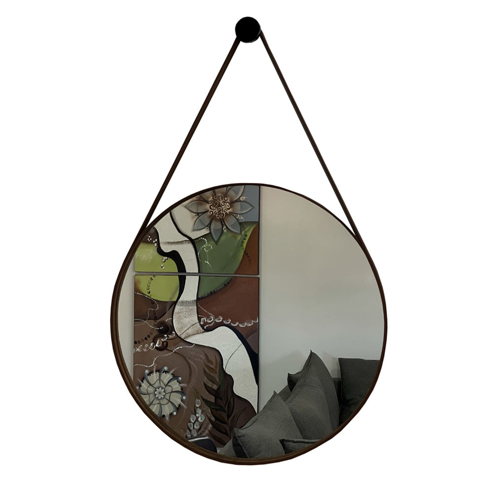 Espelho Redondo Adnet Decorativo Com Alça 50cm Completo é boa?