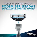 Kit com 24 Carga Gillette Mach3 Leve 8 Pague 6 + 1 Aparelho de Barbear Gillette Mach3