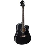 VIOLÃO ELETROACÚSTICO AÇO CUTAWAY COM EQUALIZADOR E AFINADOR GDC-1 CEQ SATIN BLACK