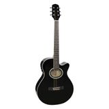 VIOLÃO ELETROACÚSTICO AÇO MINI JUMBO CUTAWAY GSF-1D CEQ BK PRETO, COM AFINADOR E EQUALIZADOR