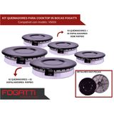 Kit Queimadores + Espalhadores Sabaf para Cooktop 5 Bocas Fogatti