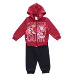 Conjunto Moletom Infantil Kit 3 Peças Masculino Capuz Zíper