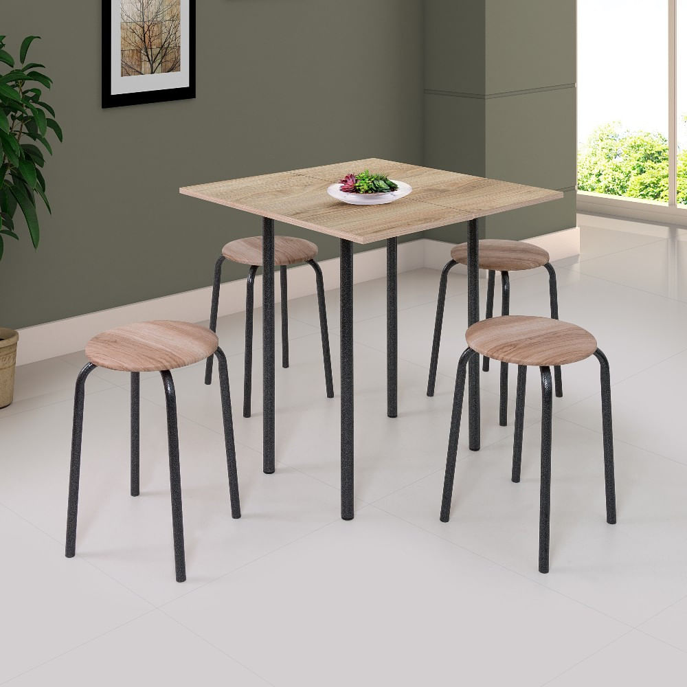 Conjunto de Mesa Dobrável e 4 Banquetas Expert Ciplafe