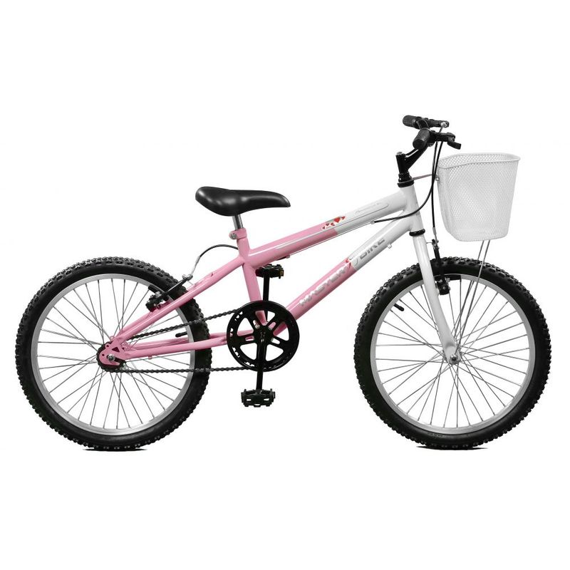 Bicicleta Master Bike Serena Aro 20 Rígida 1 Marcha - Branco/rosa