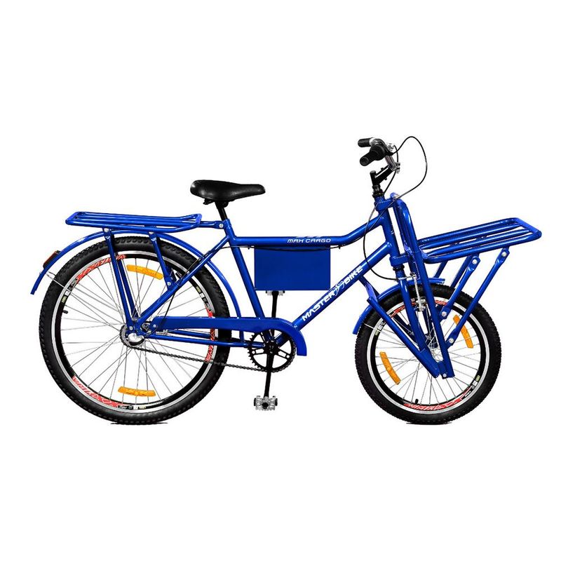 Bicicleta Master Bike Max Cargo Aro 26 Rígida 3 Marchas - Azul