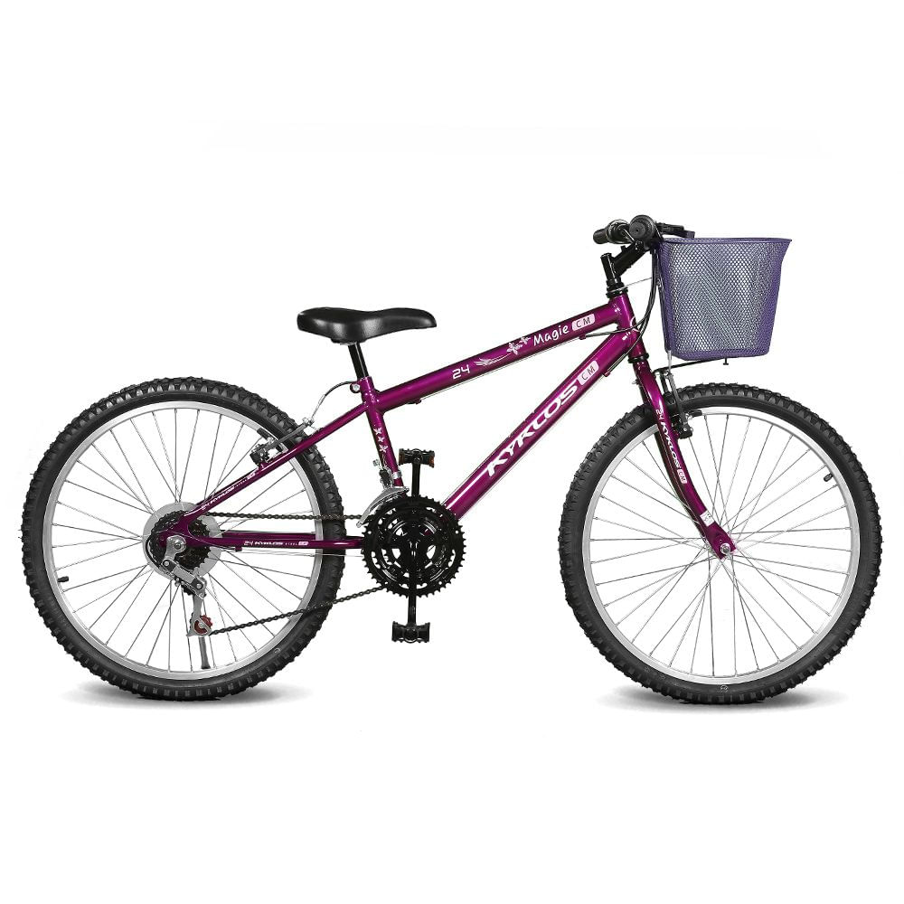 Bicicleta Kyklos Magie Aro 24 Rígida 21 Marchas - Violeta