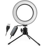 Iluminador Ring Light 16Cm Usb Led Misto 3500K 5500K + Tripe