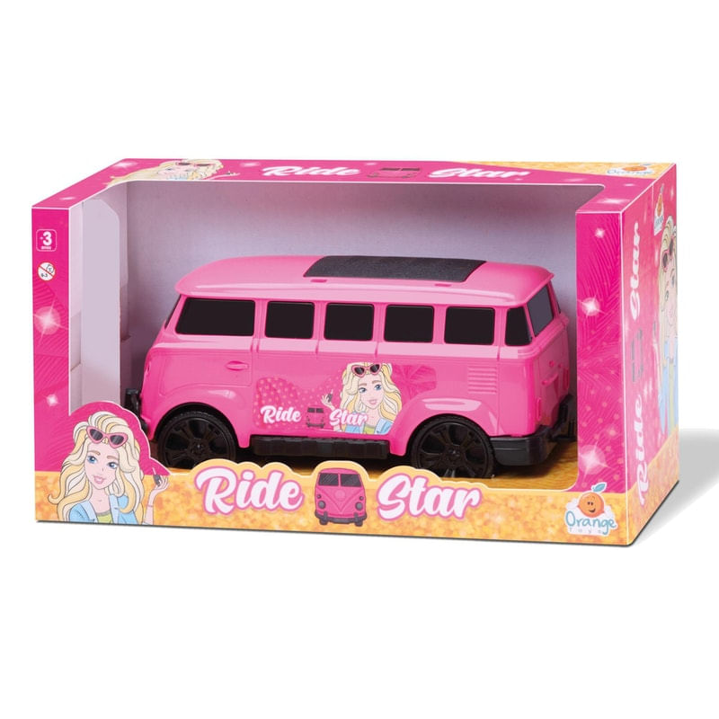 Brinquedo Kombi Rosa Carrinho Perua Ride Star Pink Meninas