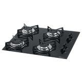 Cooktop Com 4 Bocas Gás Mesa De Vidro Preto 1519 Fischer