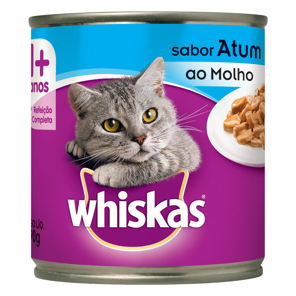 Ração Úmida Whiskas Lata Atum ao Molho para Gatos Adultos 290 g